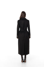 Load image into Gallery viewer, Vivian Tailored Cashmere Wool Coat in Black