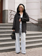 Load image into Gallery viewer, ⇆ Reversible Faux Shearling Hooded Coat