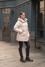 Load image into Gallery viewer, Arden Genuine Rex Rabbit Fur Down Insulated Coat