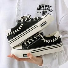 Load image into Gallery viewer, Women’s Platform Canvas Chunky Sneakers – Height Increasing Trainers