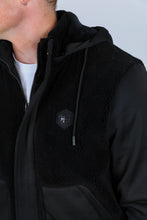 Load image into Gallery viewer, Mens Fur Lined Sherpa Hooded Jacket - Black