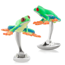 Load image into Gallery viewer, The Red-Eye Tree Frog Cufflinks