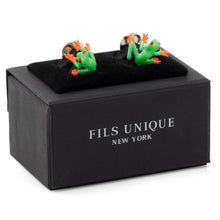 Load image into Gallery viewer, The Red-Eye Tree Frog Cufflinks