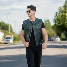 Load image into Gallery viewer, Upside Men's Club Style Leather Vest