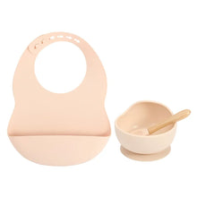 Load image into Gallery viewer, Colorful Silicone Feeding Set for Babies: Bib, Bowl, and Spoon