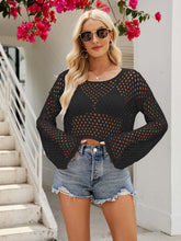 Load image into Gallery viewer, Flare Sleeve Short Hollow Out Knit Sweater for Women | NCS