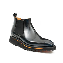 Load image into Gallery viewer, Foil leather Thick-Soled Chelsea Boot 2898 Blue