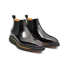 Load image into Gallery viewer, Foil leather Thick-Soled Chelsea Boot 2898 Purple