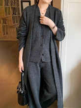 Load image into Gallery viewer, Casual Knitted Long Jacket&Vest&Pants 3 Pieces Suit