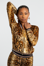 Load image into Gallery viewer, Foxy Velour Python Print Tracksuit