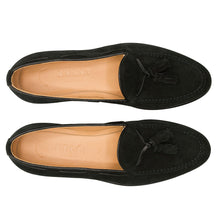Load image into Gallery viewer, 16-583-BLK FRANCO Suede Calfskin Tassel Loafer, Black