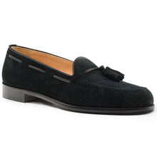 Load image into Gallery viewer, 16-583-BLK FRANCO Suede Calfskin Tassel Loafer, Black