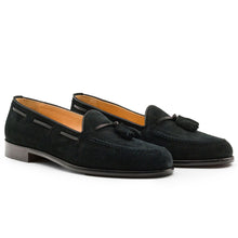 Load image into Gallery viewer, 16-583-BLK FRANCO Suede Calfskin Tassel Loafer, Black