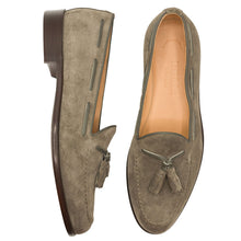 Load image into Gallery viewer, 16-583-TPE FRANCO Suede Calfskin Tassel Loafer, Taupe