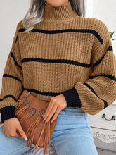 Load image into Gallery viewer, Frenchy Striped Mock Neck Sweater | NCS