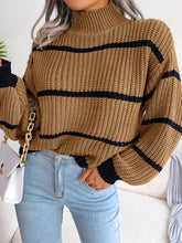 Load image into Gallery viewer, Frenchy Striped Mock Neck Sweater | NCS