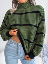 Load image into Gallery viewer, Frenchy Striped Mock Neck Sweater | NCS