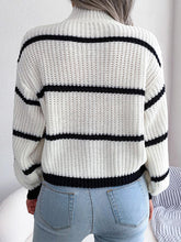 Load image into Gallery viewer, Frenchy Striped Mock Neck Sweater | NCS