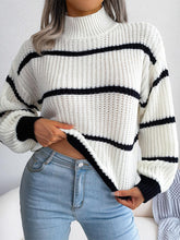 Load image into Gallery viewer, Frenchy Striped Mock Neck Sweater | NCS