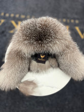 Load image into Gallery viewer, Genuine Silver Fox Fur Genuine Leather Hat