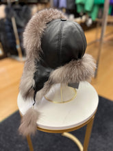 Load image into Gallery viewer, Genuine Silver Fox Fur Genuine Leather Hat