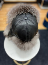 Load image into Gallery viewer, Genuine Silver Fox Fur Genuine Leather Hat