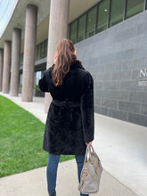 Load image into Gallery viewer, Genuine Shearling Merino Lamb Leather Coat by Punto Leather
