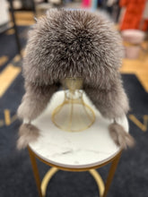 Load image into Gallery viewer, Genuine Silver Fox Fur Genuine Leather Hat