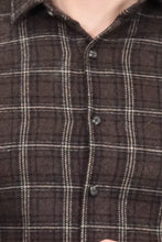 Load image into Gallery viewer, Checked Brown Men Lumberjack Shirt - Wessi