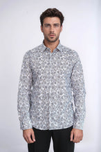 Load image into Gallery viewer, Bloom Patterned Grey Slim Fit Shirt - Wessi