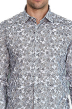 Load image into Gallery viewer, Bloom Patterned Grey Slim Fit Shirt - Wessi