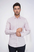 Load image into Gallery viewer, Claret Red Tiny Check Patterned Slim Fit Men Shirt - Wessi