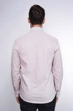 Load image into Gallery viewer, Claret Red Tiny Check Patterned Slim Fit Men Shirt - Wessi