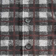 Load image into Gallery viewer, Midnight Burgundy Buffalo Check Wool Coat