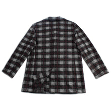 Load image into Gallery viewer, Midnight Burgundy Buffalo Check Wool Coat