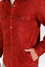 Load image into Gallery viewer, Men's Faux Suede Overshirt - Red