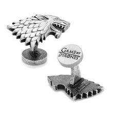Load image into Gallery viewer, Game of Thrones Stark Direwolf Sigil Cufflinks