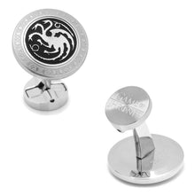 Load image into Gallery viewer, Game of Thrones Targaryen Filigree Stainless Steel Cufflinks