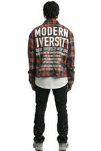 Load image into Gallery viewer, VERIN Heavy Flannel Crop Top Button Down Shirt