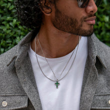 Load image into Gallery viewer, Gemstone Cross Pendant - Emerald