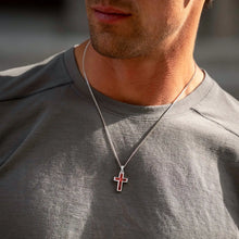 Load image into Gallery viewer, Gemstone Cross Pendant - Ruby