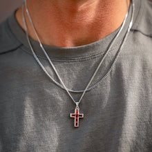 Load image into Gallery viewer, Gemstone Cross Pendant - Ruby