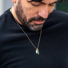 Load image into Gallery viewer, Birthstone & Initial Tag Necklace - Gold