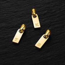 Load image into Gallery viewer, Initial Tag Pendant - 14K Gold