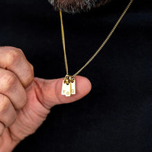 Load image into Gallery viewer, Initial Tag Pendant - 14K Gold