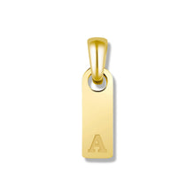 Load image into Gallery viewer, Initial Tag Pendant - 14K Gold