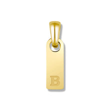 Load image into Gallery viewer, Initial Tag Pendant - 14K Gold