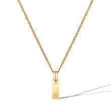 Load image into Gallery viewer, Initial Tag Necklace - 14K Gold