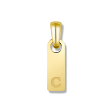 Load image into Gallery viewer, Initial Tag Pendant - 14K Gold