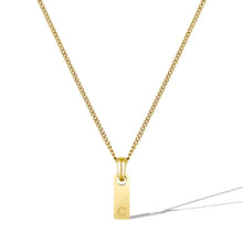 Load image into Gallery viewer, Initial Tag Necklace - 14K Gold